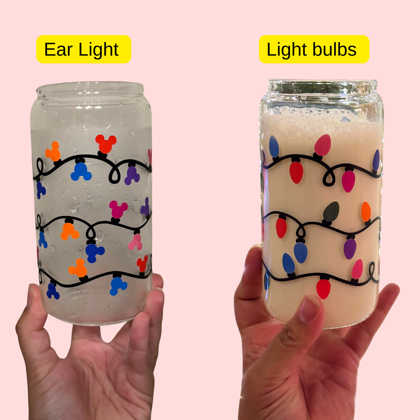 Color Changing Christmas Lights Glass Cup
