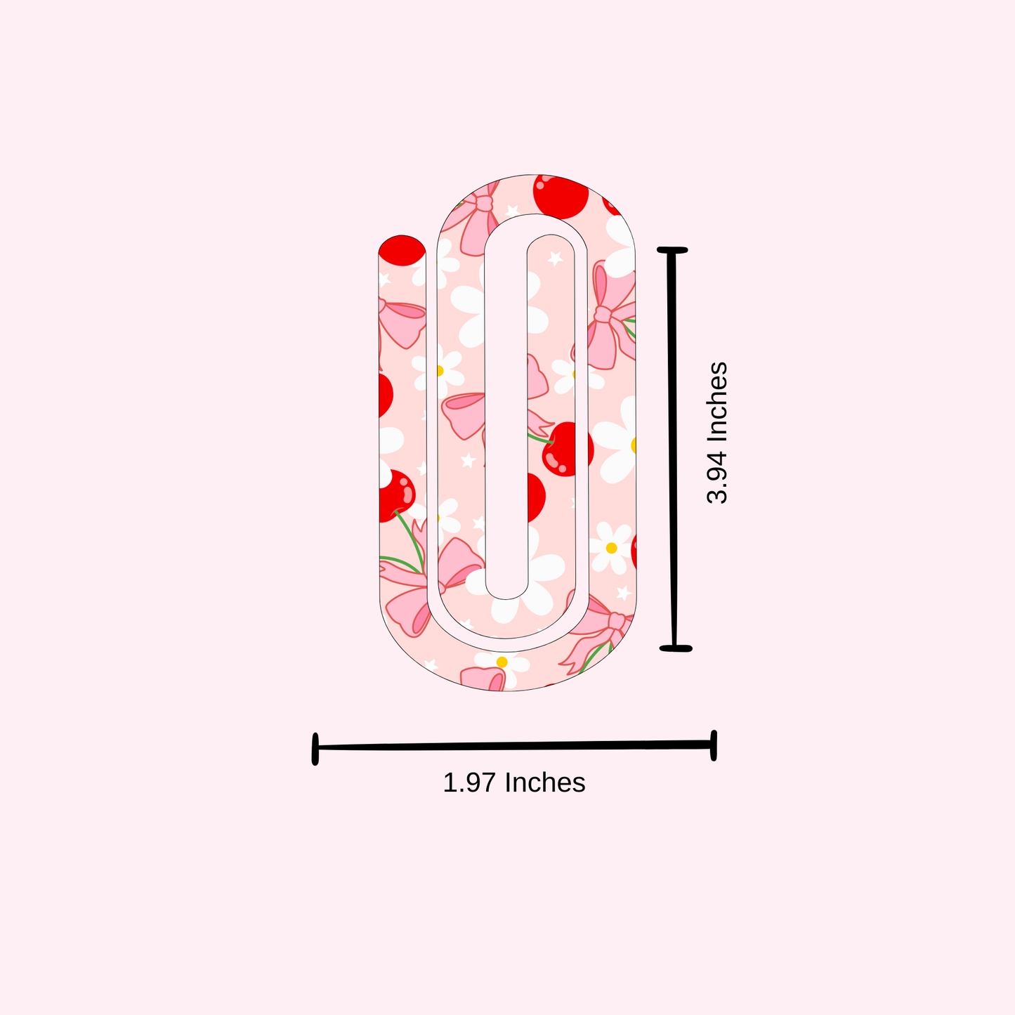 Cherry coquette paper clip bookmark