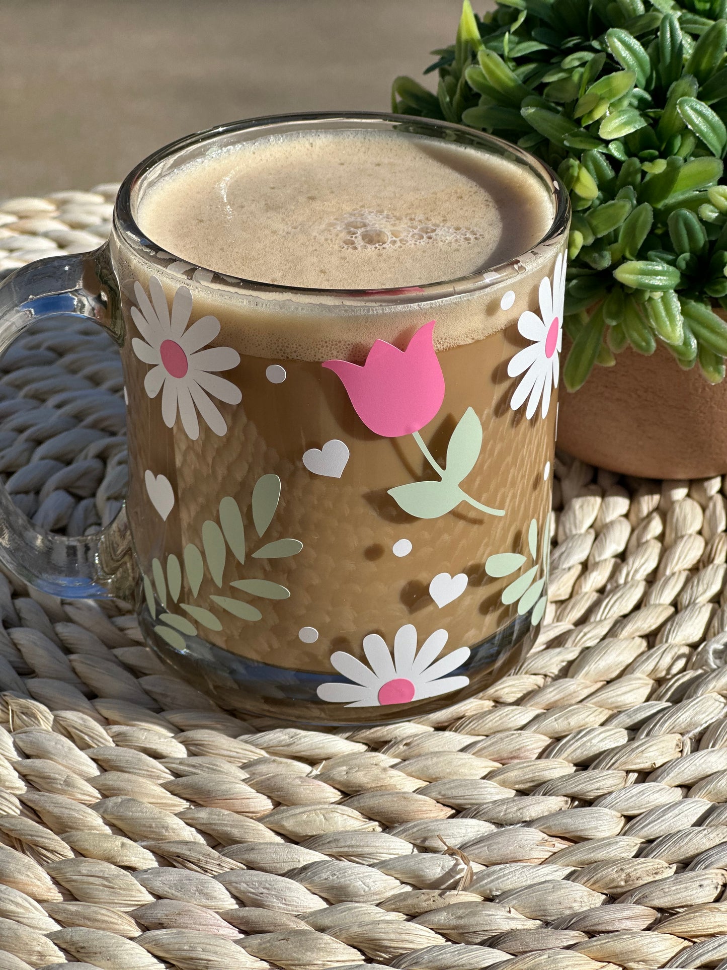 Spring Tulip Glass Mug