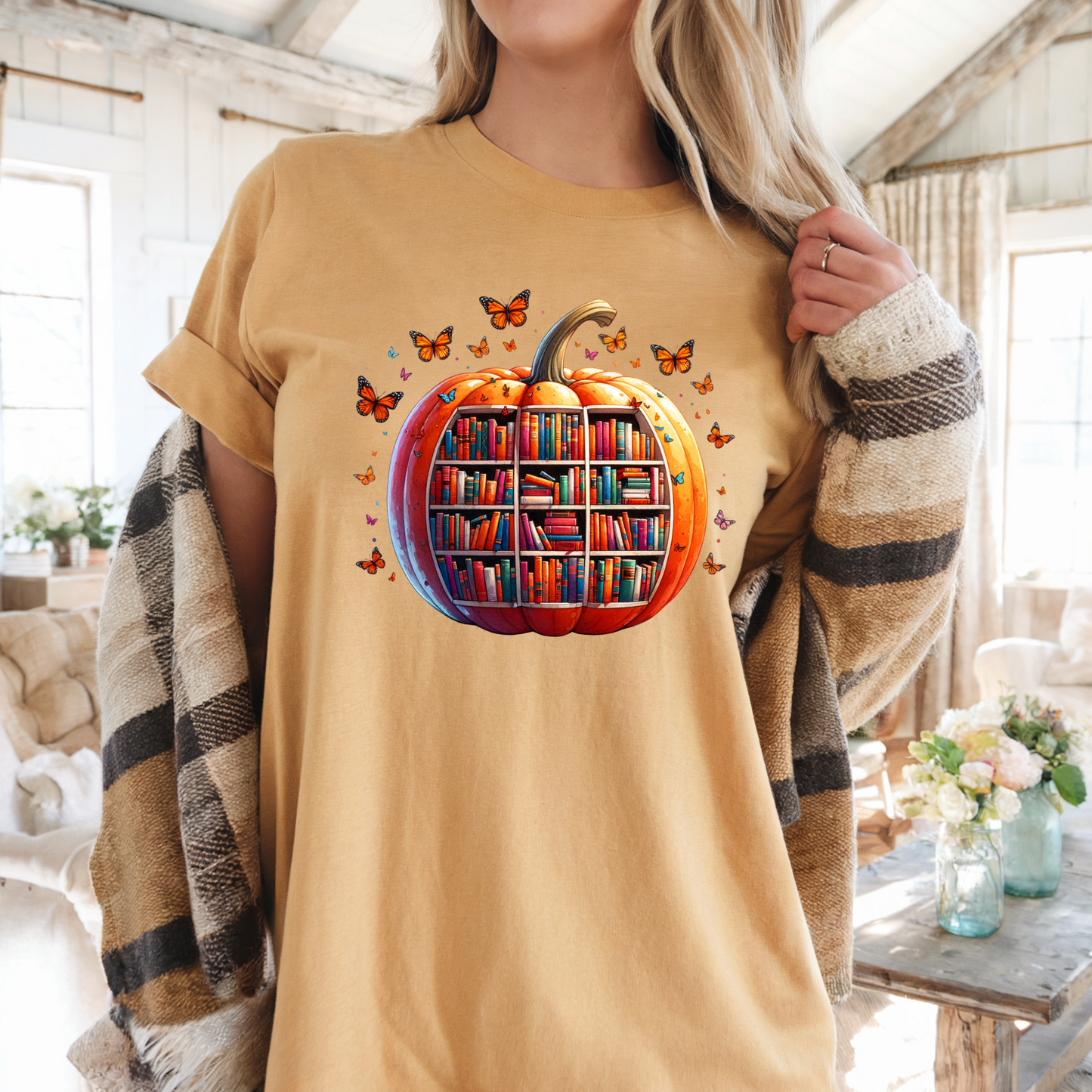 Pumpkin Bookish Comfort Colors T-shirt
