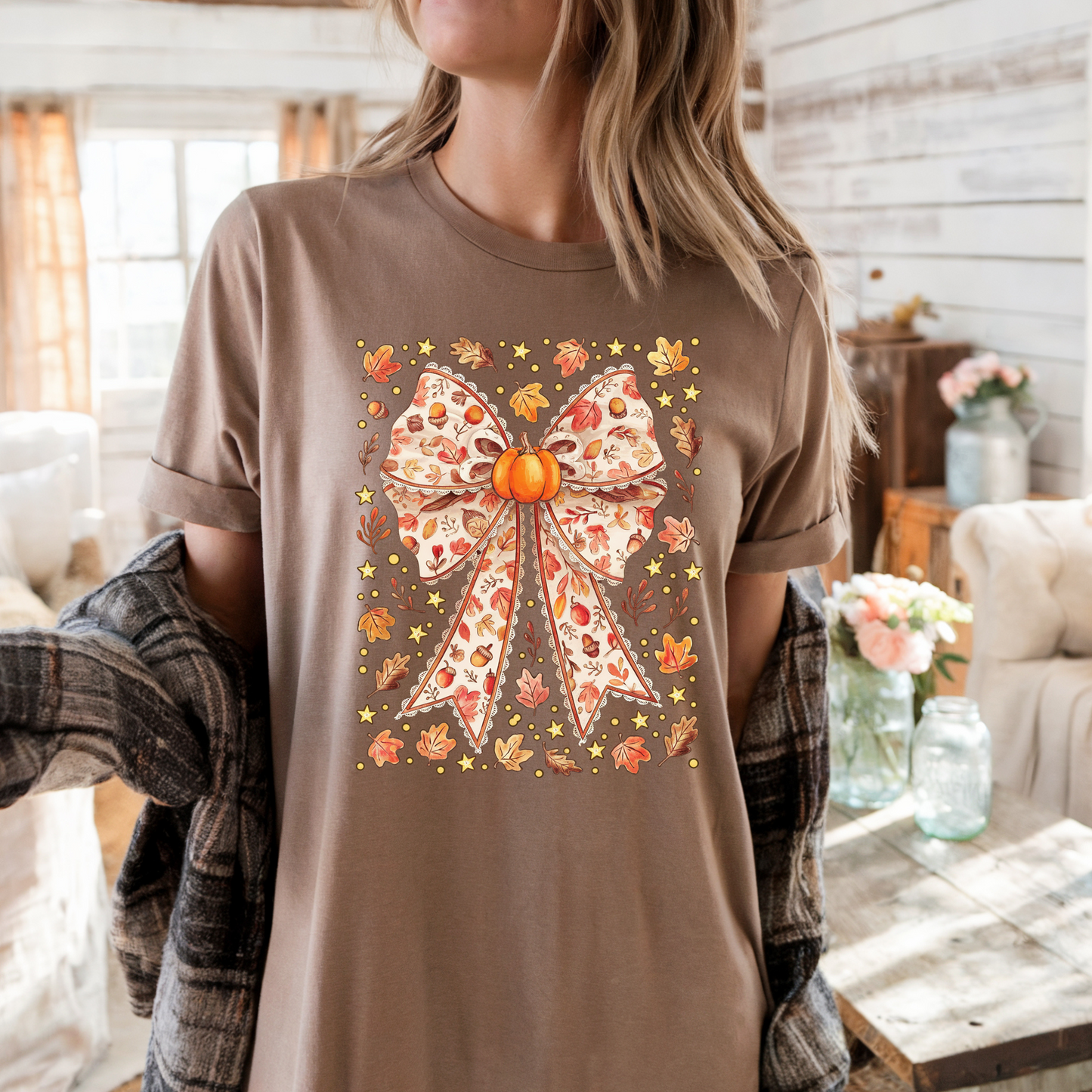 Fall Bow Comfort Colors T-shirt