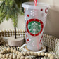 Candy Cane Starbucks Cup