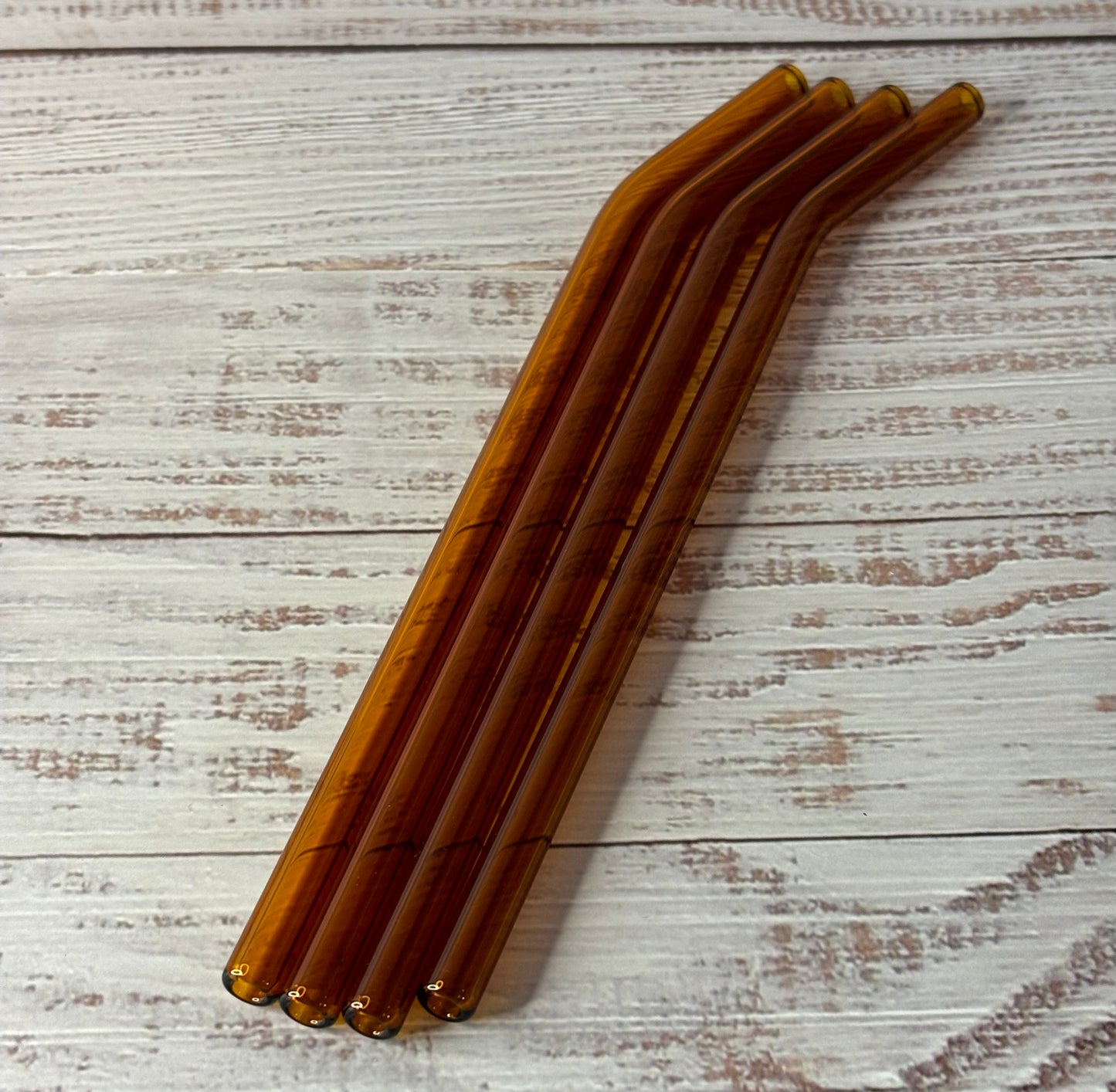 Orange Glass Straws