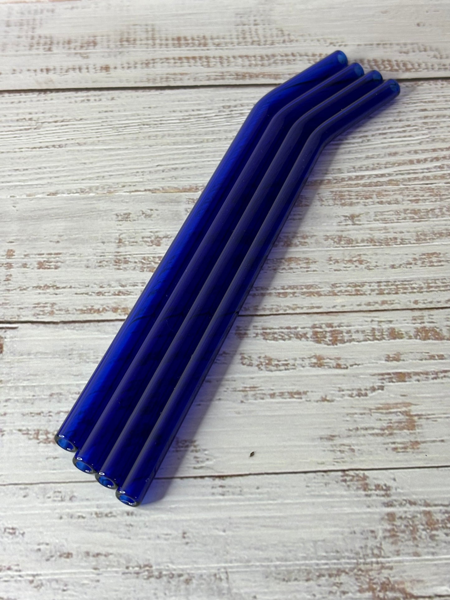 Blue Glass Straws