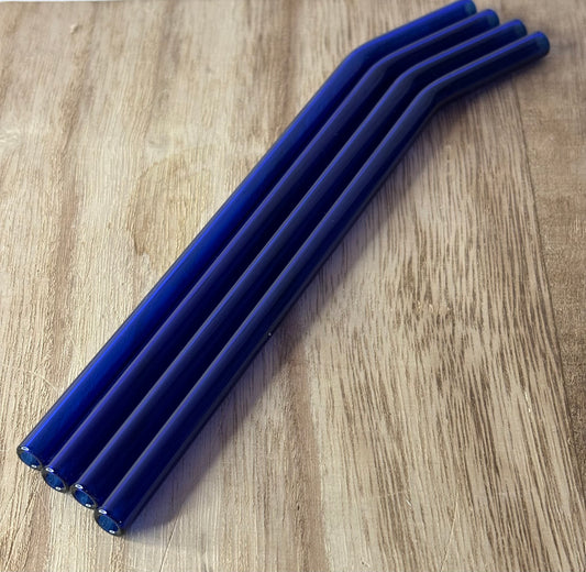 Blue Glass Straws