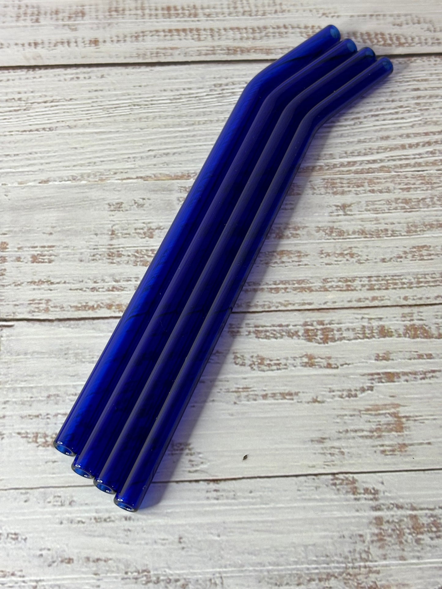 Blue Glass Straws