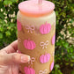 Pink Pumpkin Coquette Glass