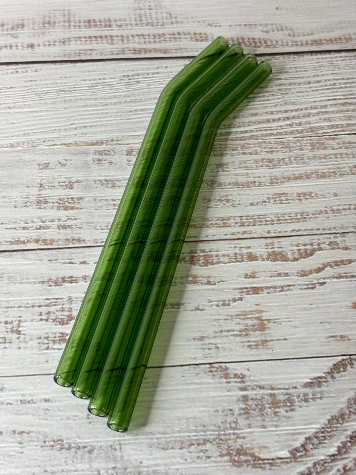 Green Glass Straw