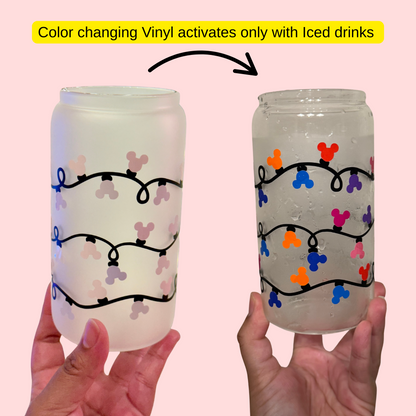 Color Changing Christmas Lights Glass Cup