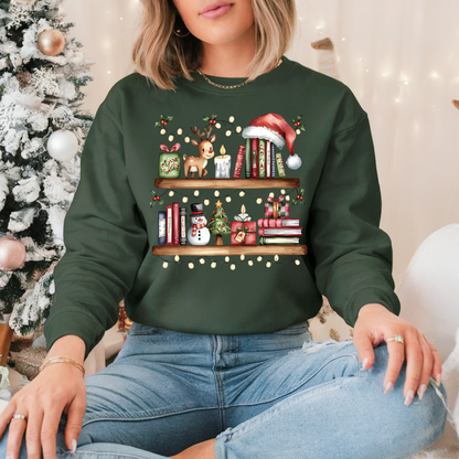 Christmas Bookshelf Crewneck