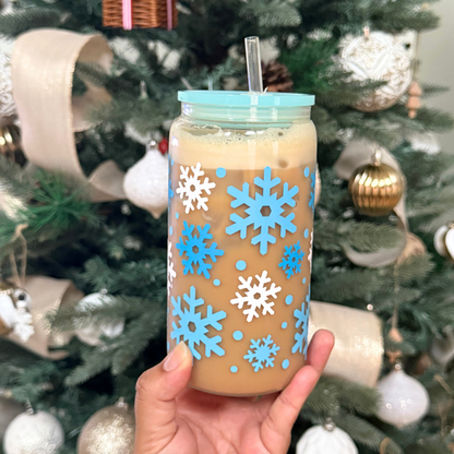 Snowflake Glass Cup