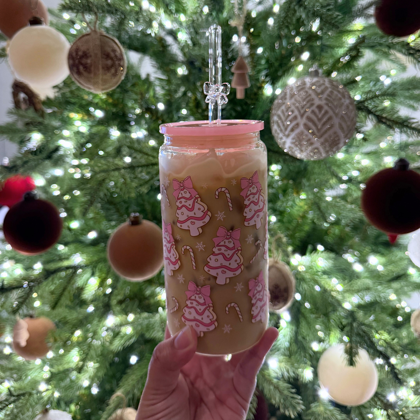 Coquette Tree Cakes Glass Cup