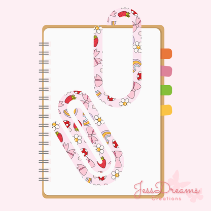 Mushroom coquette jumbo paper clip bookmark
