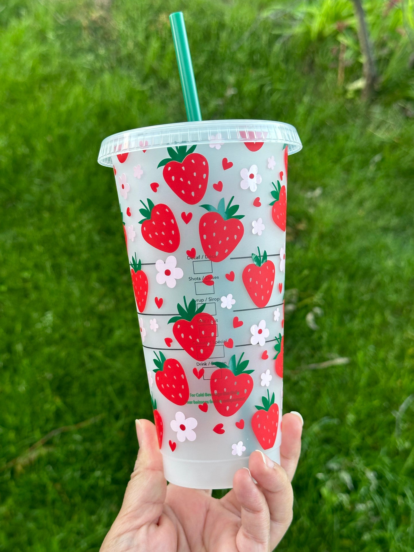 Strawberry hearts Cold Cup