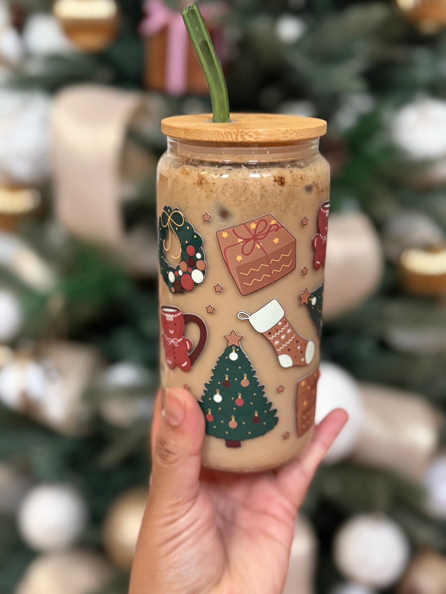 Cozy Christmas Glass Can