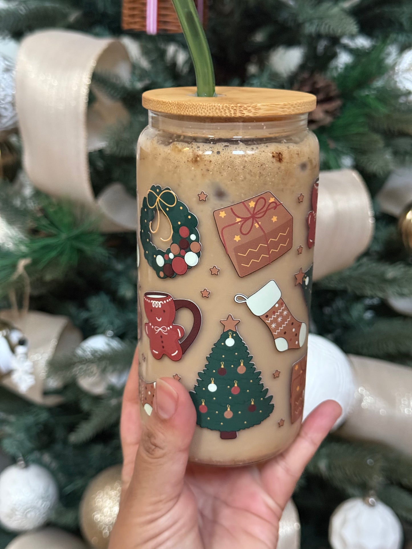 Cozy Christmas Glass Can