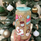 Cozy Winter Coquette Girly Glass Can