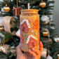 Christmas Gingerbread Glass Can