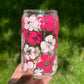 Hibiscus Glass Can