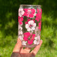 Hibiscus Glass Can