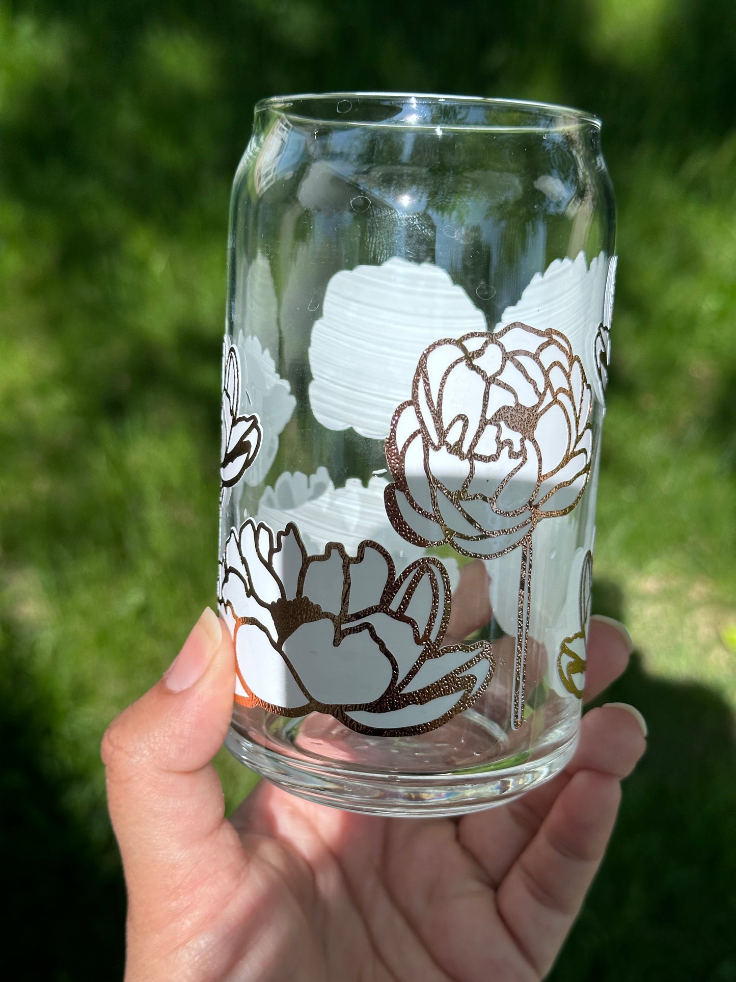 Floral Color Changing Glass Cup