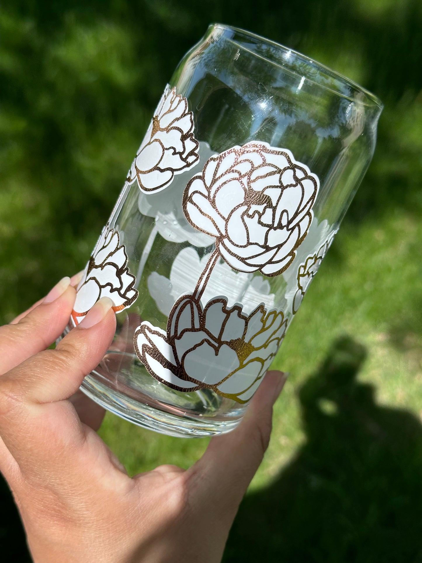 Floral Color Changing Glass Cup