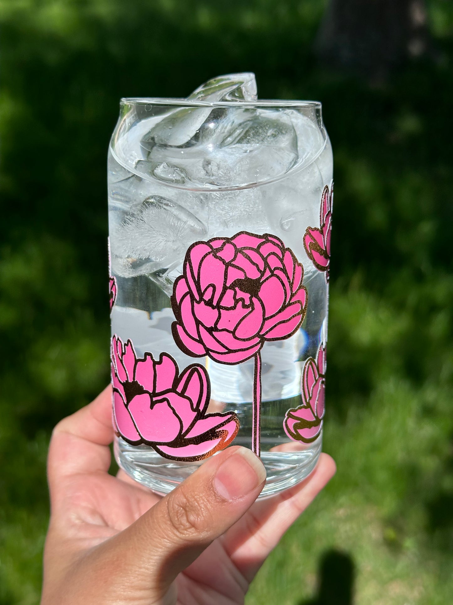 Floral Color Changing Glass Cup