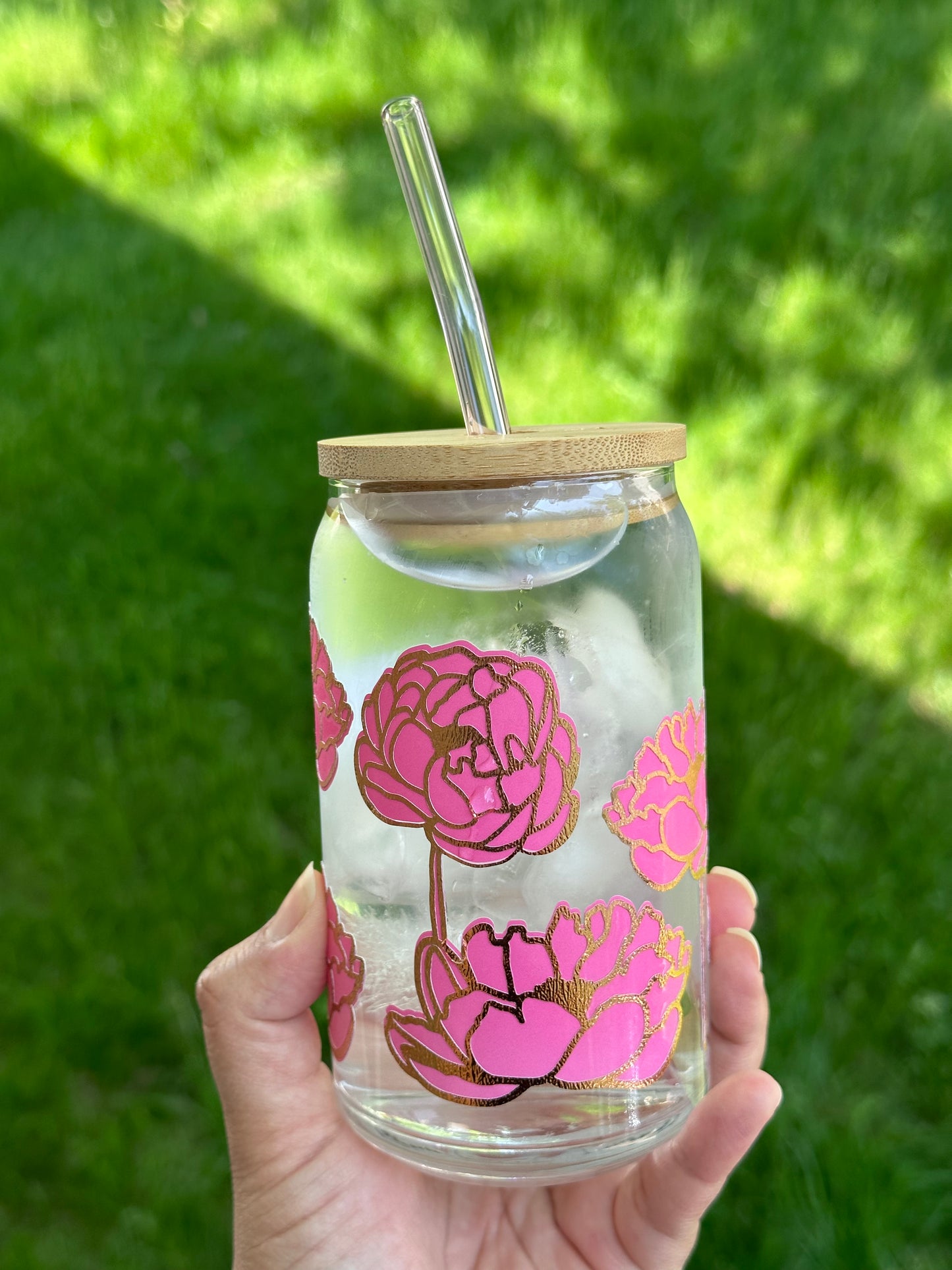 Floral Color Changing Glass Cup