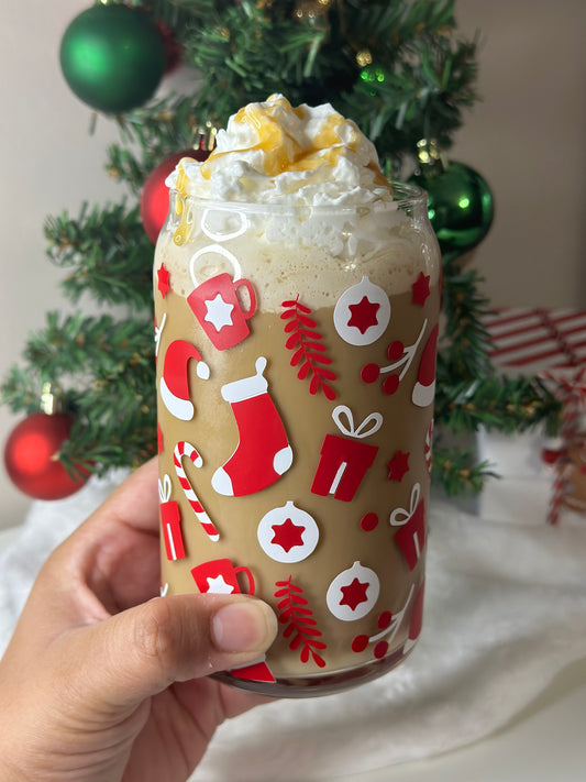 Christmas Joy Glass Cup