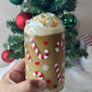 Candy Cane Glass Cup