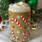 Candy Cane Glass Cup