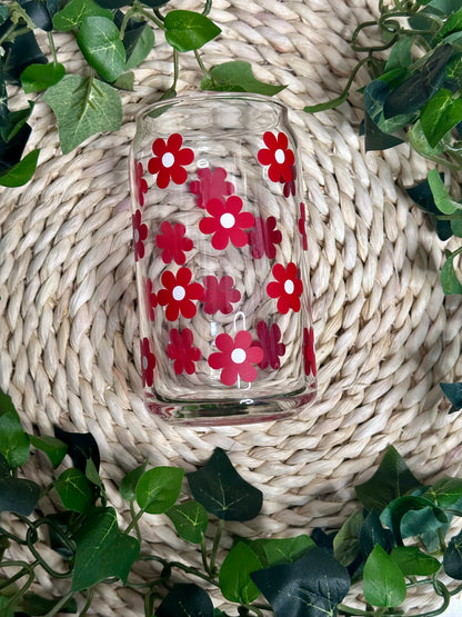 Daisies Glass Cup