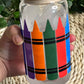 Color changing crayon glass cup