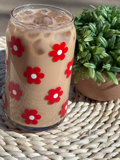 Daisies Glass Cup