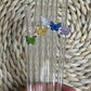 Butterfly glass straw