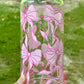 Pink Coquette Bow Glass Can