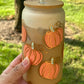 Pumpkin Frosted Glass Can