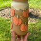 Pumpkin Frosted Glass Can