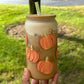 Pumpkin Frosted Glass Can