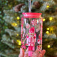 Christmas Pink Nutcracker Glass Cup