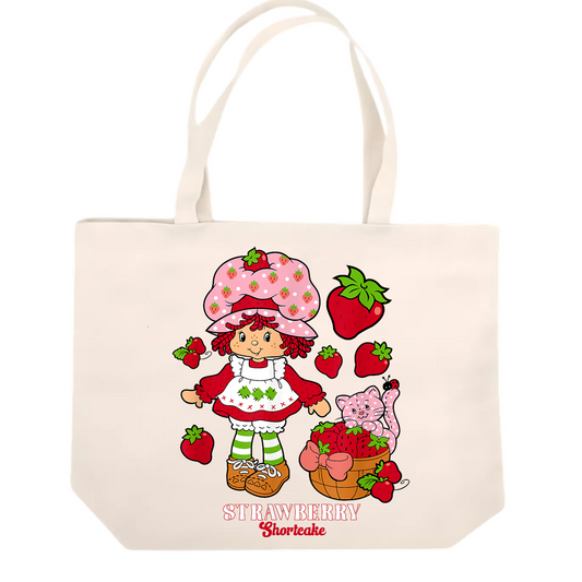Strawberry Girl Tote Bag