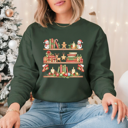 Christmas Bookshelf Crewneck