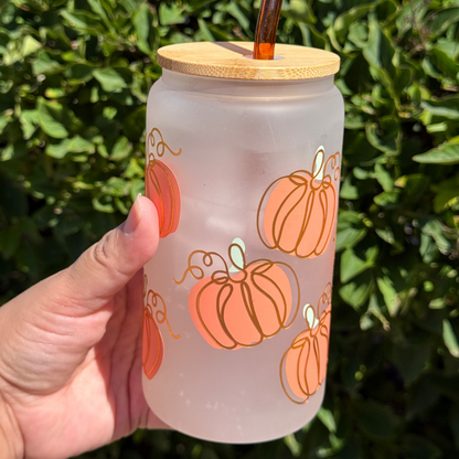 Pumpkin Glass Cup