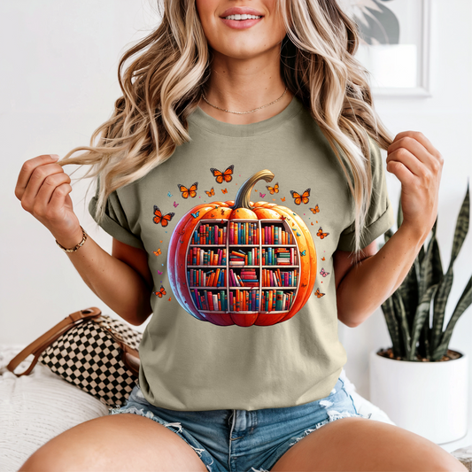 Pumpkin Bookish Comfort Colors T-shirt
