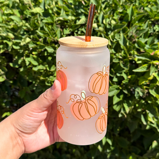 Pumpkin Glass Cup