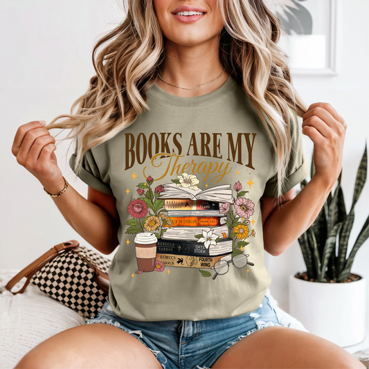 Books Are My Therapy Comfort Colors T-shirt