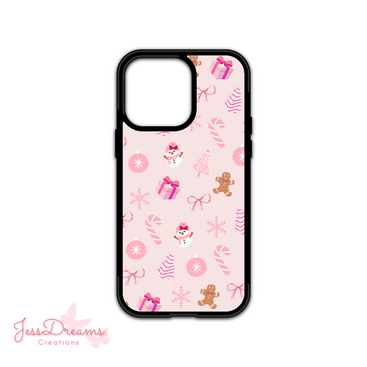 Pink Christmas iPhone Case