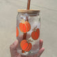 Pumpkin Color changing Glass can