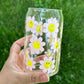 Smiley Flower Glass Can